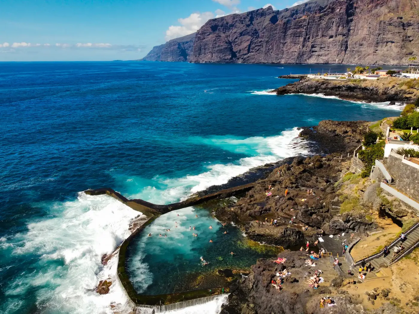 Los Gigantes cliffs and natural pool on the Tenerife coastline — 3 days in Tenerife itinerary