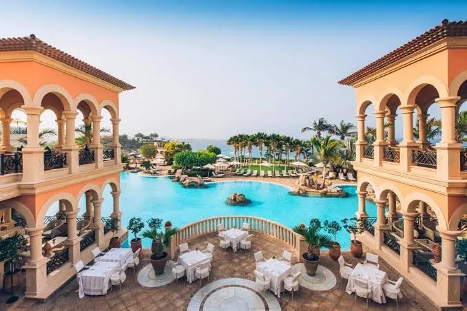 Luxury resort pool overlooking the Atlantic in Costa Adeje, Tenerife South