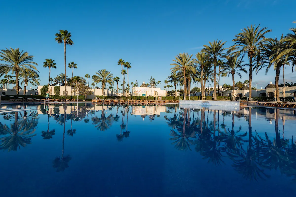 Pool and palms at HD Parque Cristóbal Gran Canaria, Playa del Inglés