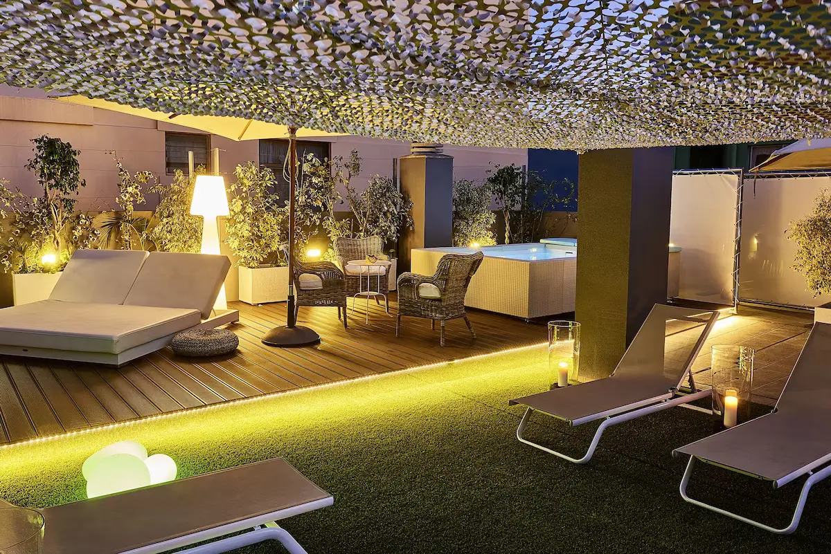 Rooftop terrace at Hotel Benahoare in Los Llanos