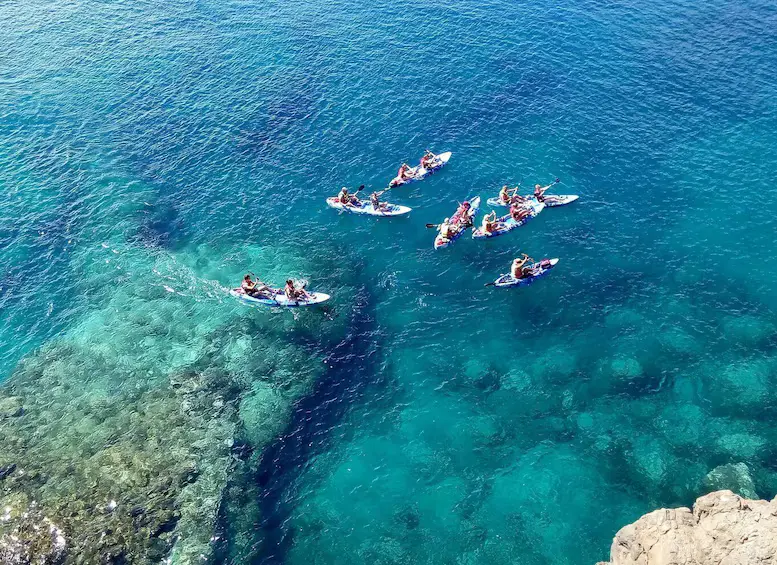 Kayaks on clear turquoise water off Papagayo