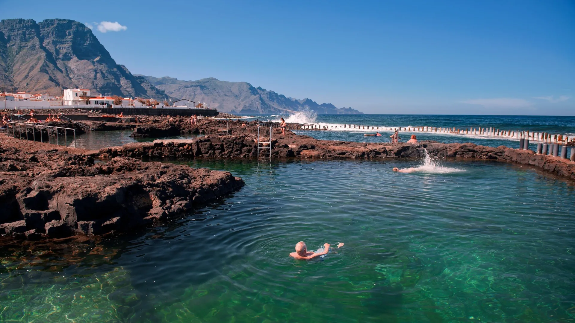 The natural lava pools of Las Salinas in Agaete
