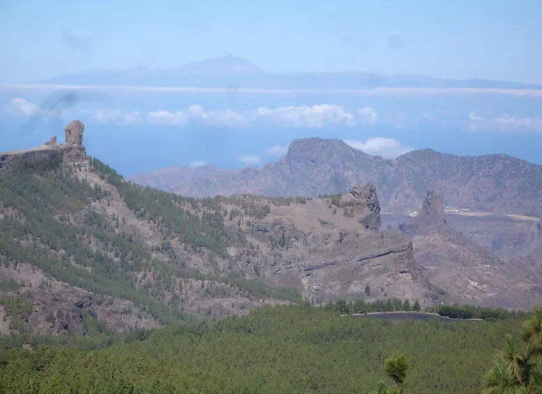 View from the summit area of Gran Canaria towards Roque Nublo and Tenerife