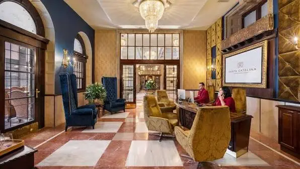 Grand vaulted lobby of Santa Catalina, a Royal Hideaway Hotel, in Las Palmas de Gran Canaria